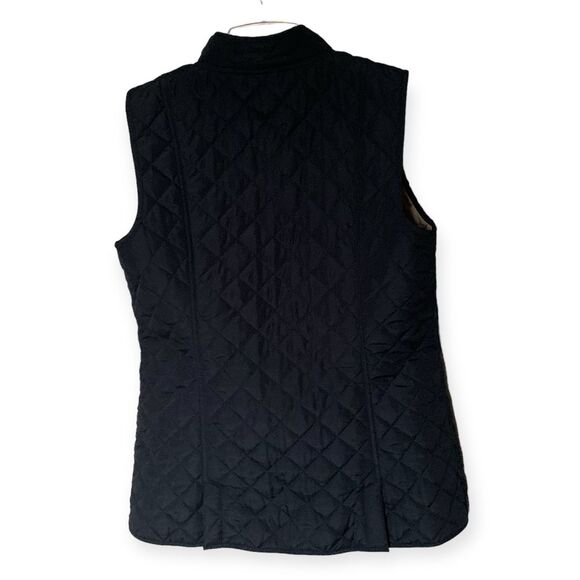 J. Jill Heritage Black Quilted Button Closure Fully Lined Vest Size Small - Picture 2 of 12
